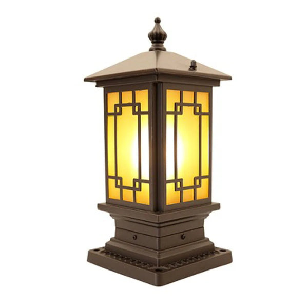 Chinese style outdoor waterproof courtyard lawn lamp creative wall home landscape garden outdoor villa column head lamp