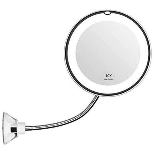 Flexible Makeup Mirror 10x Magnifying Mirrors Led Lighted Touch Screen Vanity Mirror Portable Dressing lamp