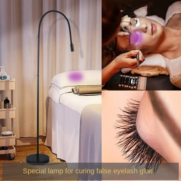 LED UV Ultraviolet Light Glue Curing Beauty False Eyelashes Grafting Floor Lamp