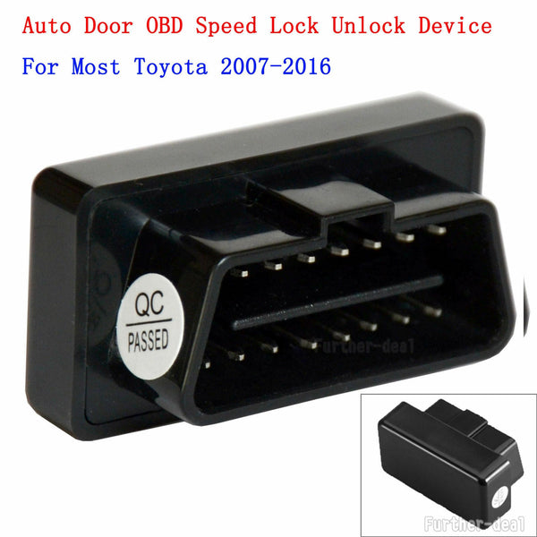 CANBUS OBD Plug Auto Door Speed Lock Unlock Device OBD2 For Toyota 2007-2016