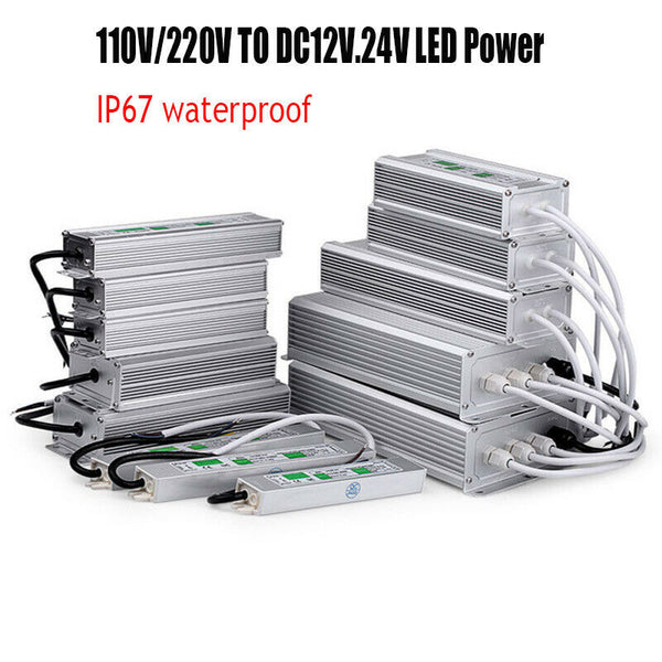 LED Power Supply IP67 Waterproof AC110V/220V to DC12V 24V LED Driver Transformer